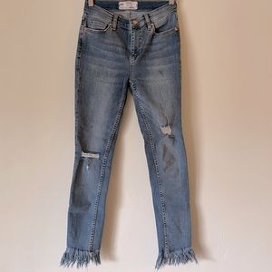 Free People Frayed Skinny Jean